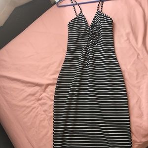 Maxi Black and white stripped dress